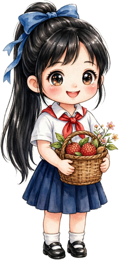 Bé gái nơ xanh